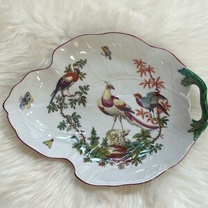 Williamsburg Mottahedeh Chelsea bird leaf plate